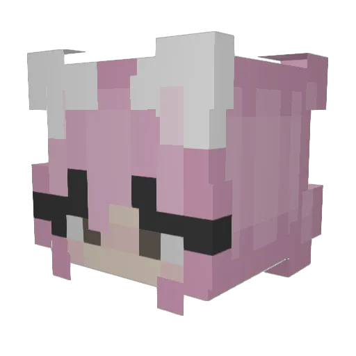 KamikazeKiki Minecraft avatar head, 3D render