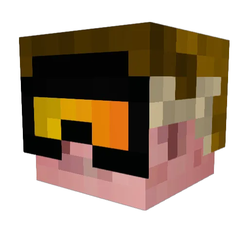 Kamikaze_Pig Minecraft avatar head, 3D render