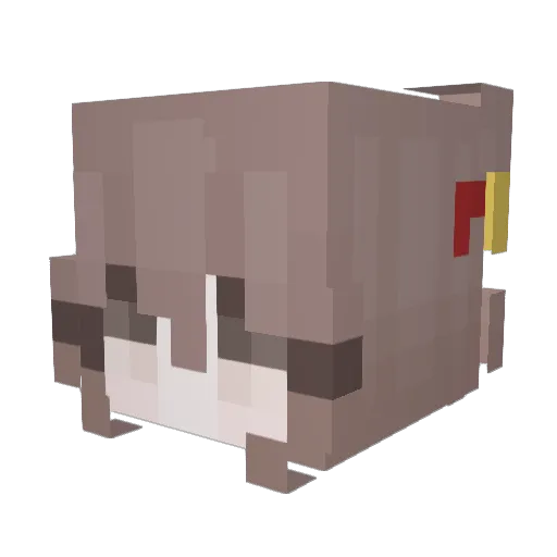Kamikazeee_ Minecraft avatar head, 3D render