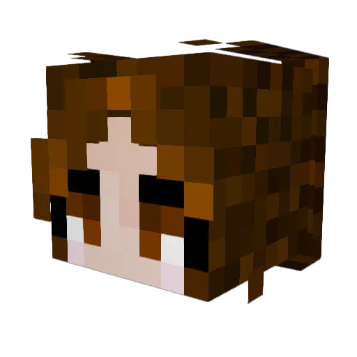 Kamikela Minecraft avatar head, 3D render