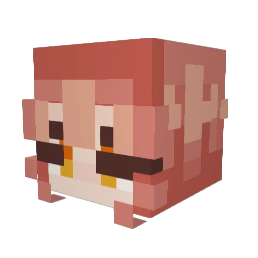 Kamikraze Minecraft avatar head, 3D render
