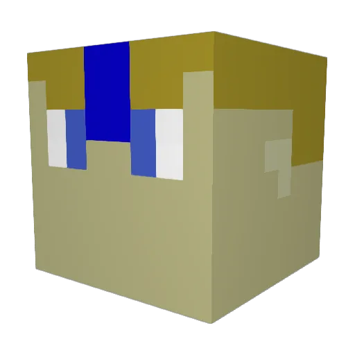 Kamil80 Minecraft avatar head, 3D render