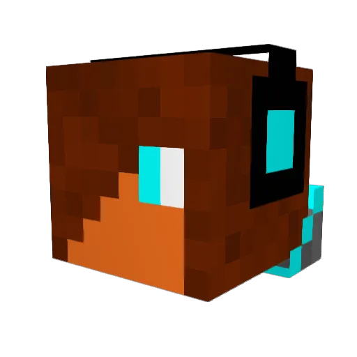 Kamil888 Minecraft avatar head, 3D render