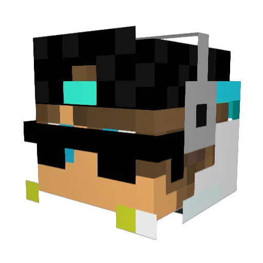 KamilLP Minecraft avatar head, 3D render