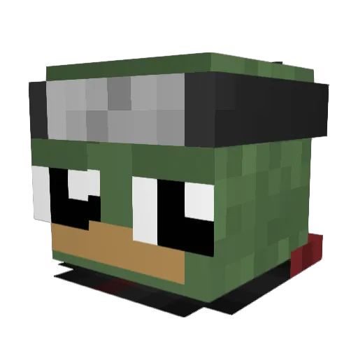 KamilWit Minecraft avatar head, 3D render
