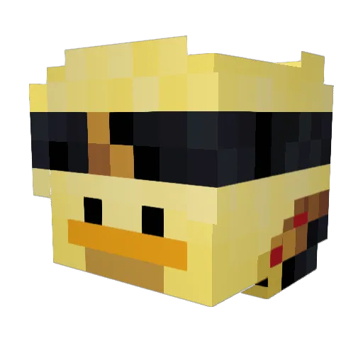 KamilXe Minecraft avatar head, 3D render