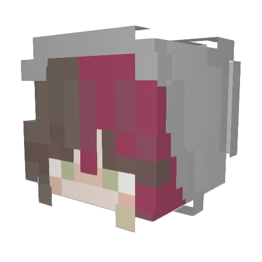 KamileP1 Minecraft avatar head, 3D render