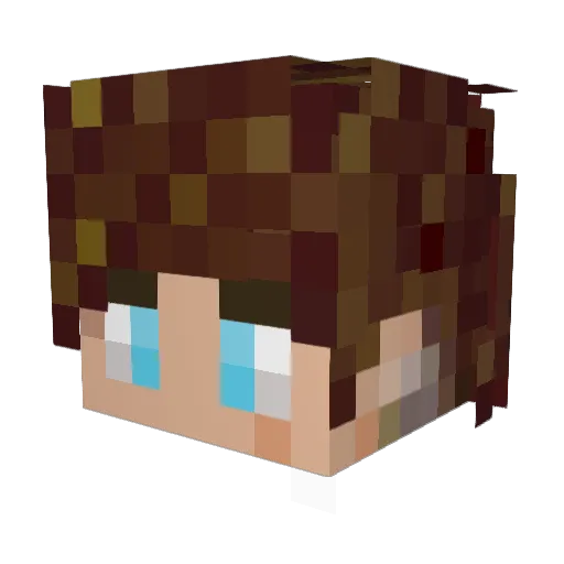 KamileQ_ Minecraft avatar head, 3D render