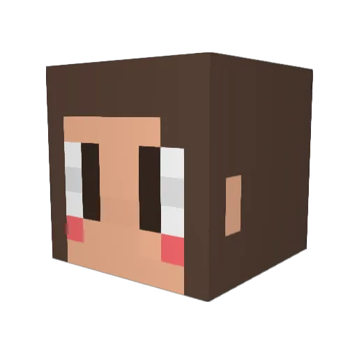 Kamilista Minecraft avatar head, 3D render