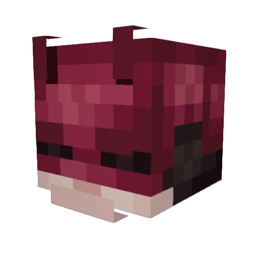 Kamiloo_ Minecraft avatar head, 3D render