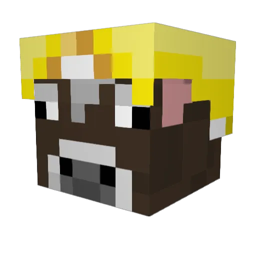 Kamimba Minecraft avatar head, 3D render