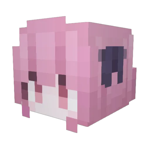 KaminaBotan Minecraft avatar head, 3D render