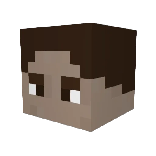 Kamine7 Minecraft avatar head, 3D render