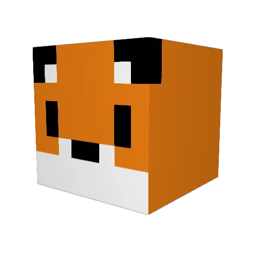Kaminiki Minecraft avatar head, 3D render