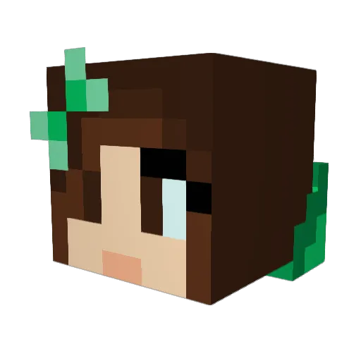 Kamiracy Minecraft avatar head, 3D render