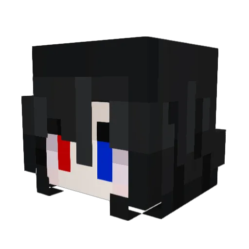 Kamireter Minecraft avatar head, 3D render