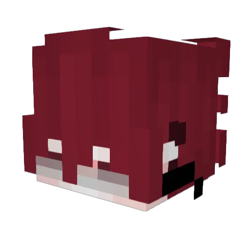 KamisamaRx Minecraft avatar head, 3D render