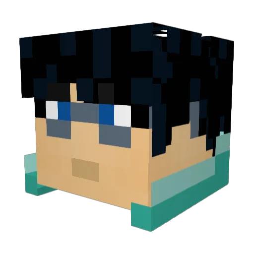 Kamisguide Minecraft avatar head, 3D render