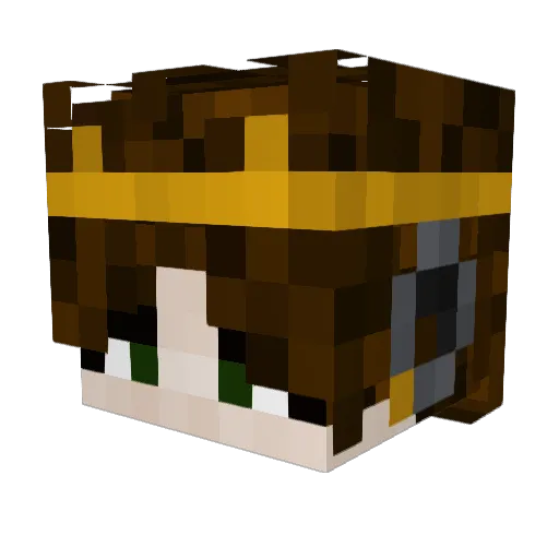 KamixYz Minecraft avatar head, 3D render