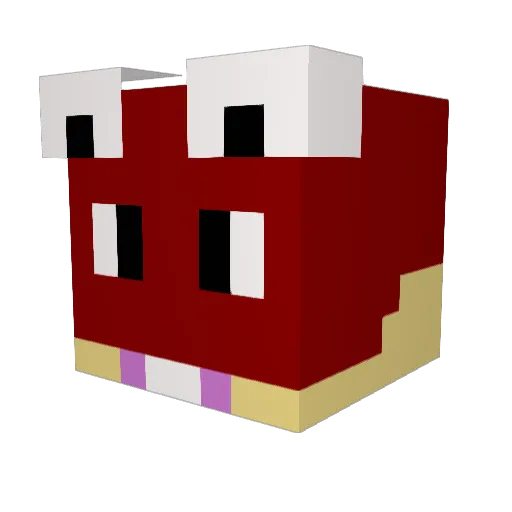 KamiyaKen Minecraft avatar head, 3D render