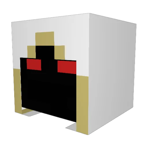Kamizado Minecraft avatar head, 3D render