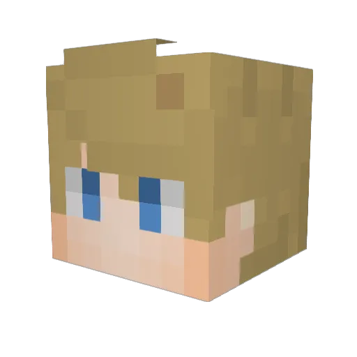 Kamizzel Minecraft avatar head, 3D render