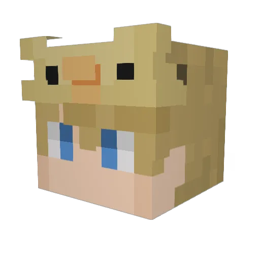 Kamizzle Minecraft avatar head, 3D render