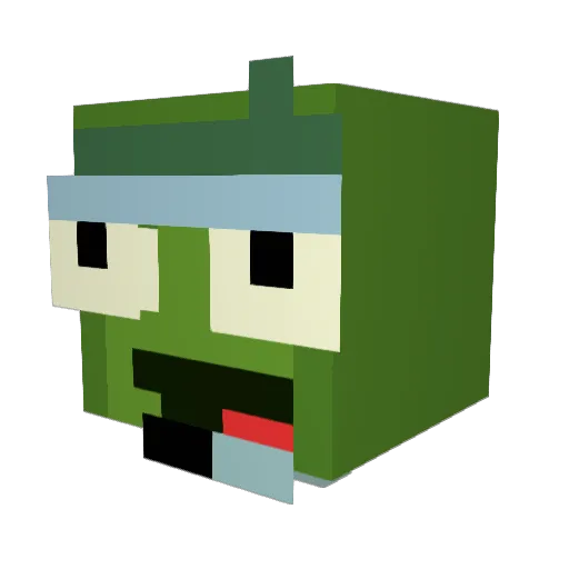 Kammpi_ Minecraft avatar head, 3D render