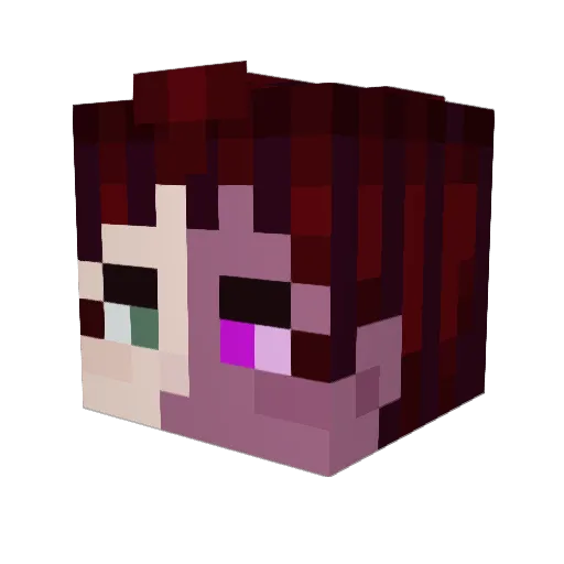 KamoLeom Minecraft avatar head, 3D render