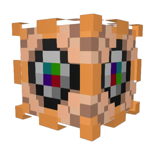 KamoMajin Minecraft avatar head, 3D render