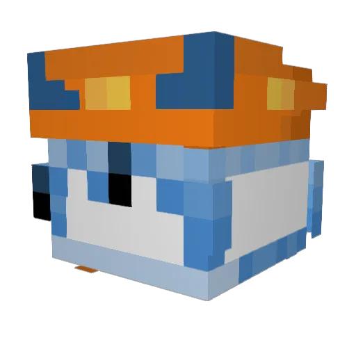 Kamozo_op Minecraft avatar head, 3D render