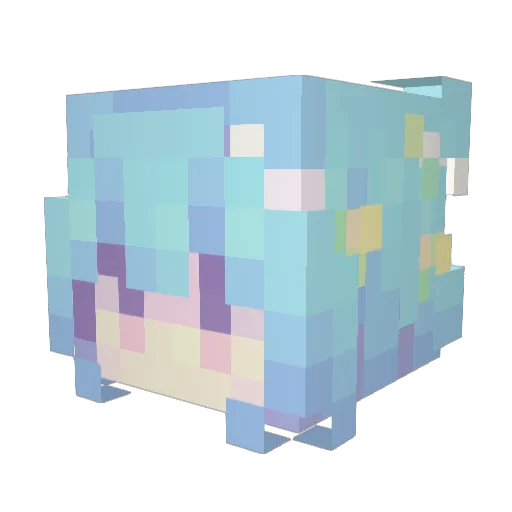 KampSau Minecraft avatar head, 3D render