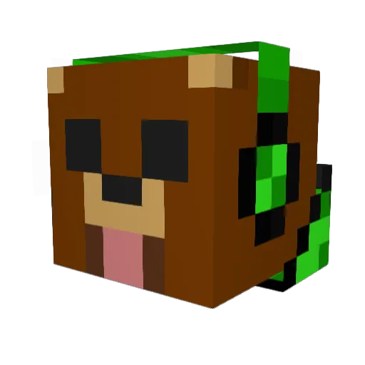 Kampenwandfuzzi Minecraft avatar head, 3D render