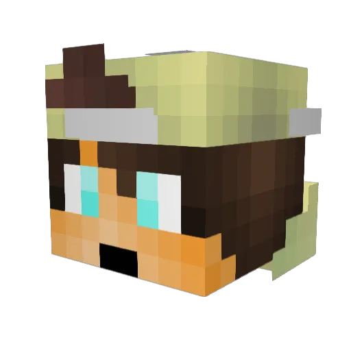 KampfMilch_YT Minecraft avatar head, 3D render