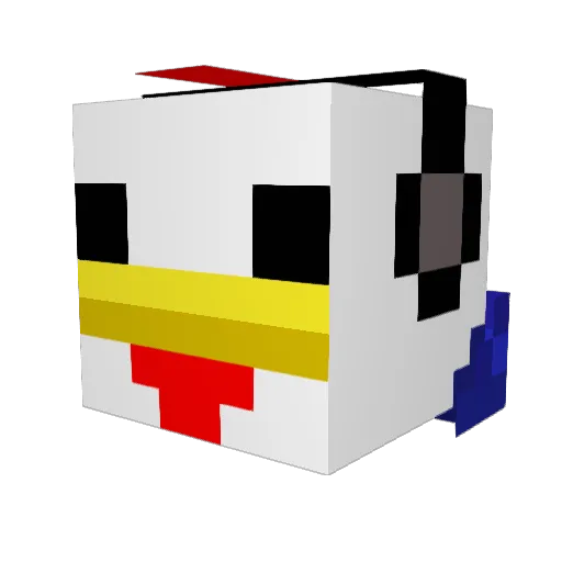 KampfhahnHD Minecraft avatar head, 3D render