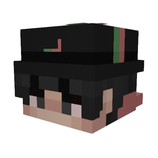 Kampfilein Minecraft avatar head, 3D render