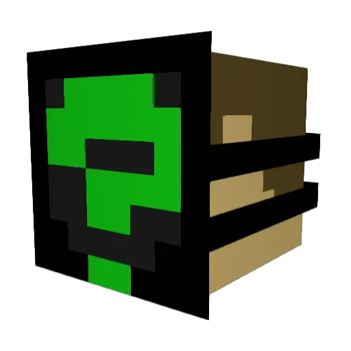 Kampfkippe Minecraft avatar head, 3D render