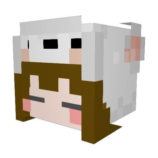 Kampino_ Minecraft avatar head, 3D render