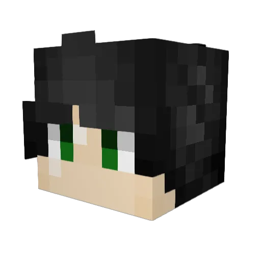 Kampixx Minecraft avatar head, 3D render