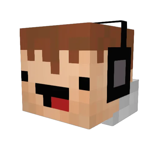 Kampsalot Minecraft avatar head, 3D render