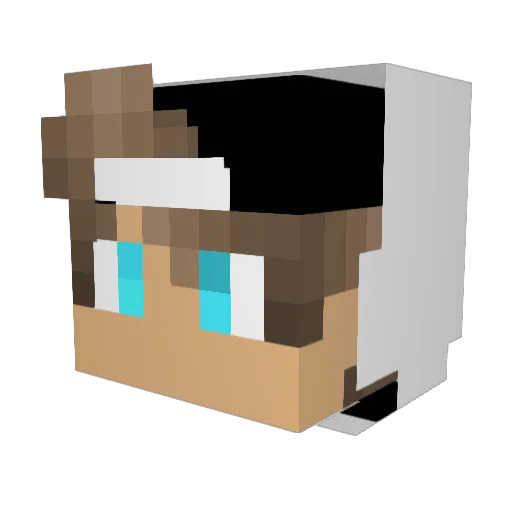 Kamr54 Minecraft avatar head, 3D render