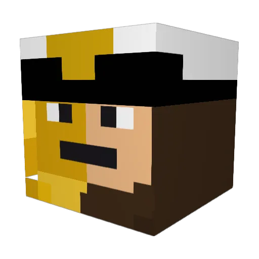 Kamrad06 Minecraft avatar head, 3D render