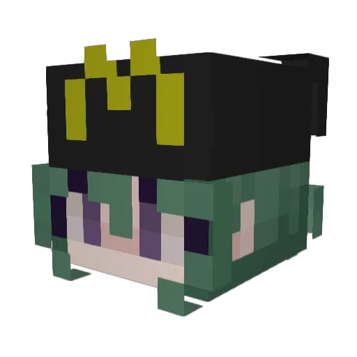 Kamrusepa Minecraft avatar head, 3D render