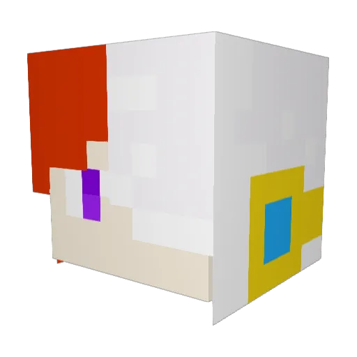 Kamu17 Minecraft avatar head, 3D render