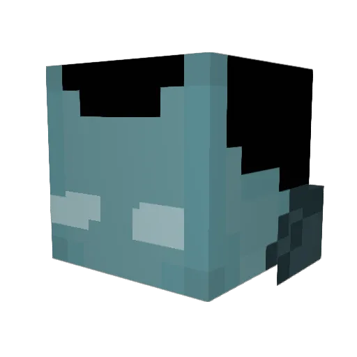 Kamuiio Minecraft avatar head, 3D render