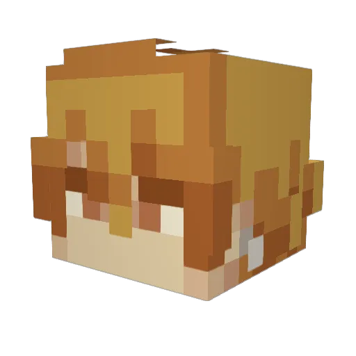 Kamuro_dono Minecraft avatar head, 3D render