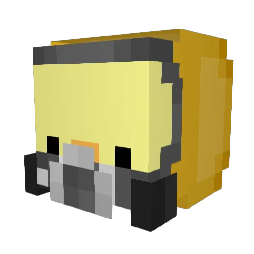 Kamuyami Minecraft avatar head, 3D render