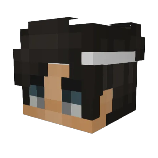 Kamyl24 Minecraft avatar head, 3D render