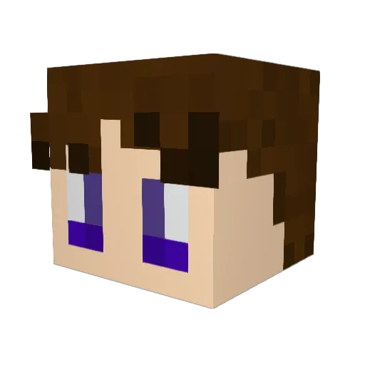 KanAnimation Minecraft avatar head, 3D render