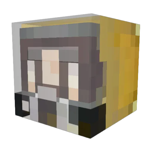 KanJean Minecraft avatar head, 3D render